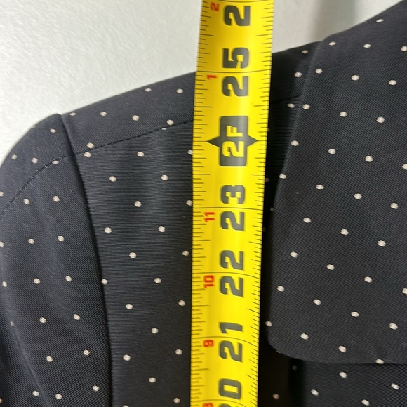 Dana Buchman black/ivory polka dot 3 button blazer in size large. - Picture 8 of 10